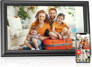 A Digital Picture Frame containing a family photo.