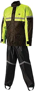 Nelson Rigg Stormrider Rain Suit; 100% Waterproof, Pants and Jacket Included with Reflective striping (Hi-Vis Yellow/Black, Large)