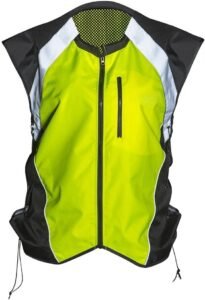 Badass Moto Safety Vest With Pockets. Motorcycle Reflective Vest For Motorcycle Jacket. High Visibility Running Vest