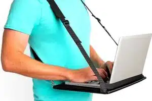 Laptop Harness, Standing Desk, Mobile Walking Laptop Carrier, Adjustable Desk and Portable Laptop Stand, Hands Free Wearable Desk for Laptop (13") or Notebook