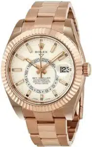 Rolex Sky-Dweller White Dial Automatic Men's 18kt Everrose Gold Oyster Watch