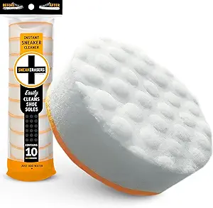 SneakERASERS Instant Sole and Sneaker Cleaner, Premium, Disposable, Dual-Sided Sponge for Cleaning & Whitening Shoe Soles (10 Pack)