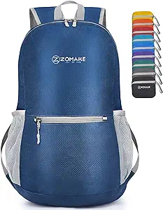 ZOMAKE Ultra Lightweight Hiking Backpack 20L - Packable Small Backpacks Water Resistant Daypack for Women Men(Navy Blue)