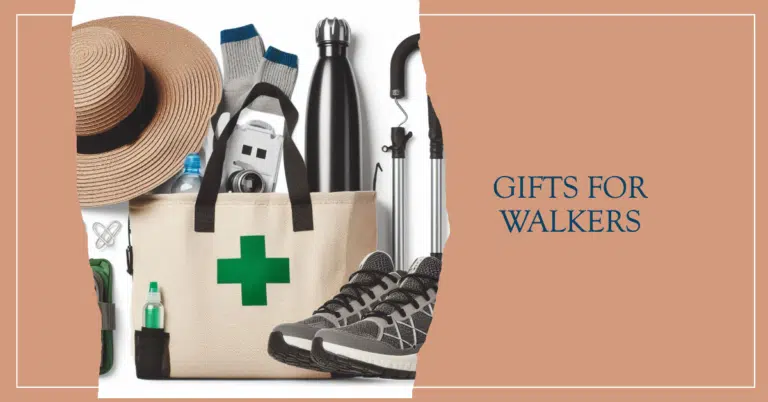 This concept has many products related to walkers and on the side it says "Gifts for Walkers".