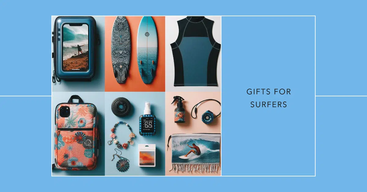 The names are all kinds of things related to surfers. And it says "Gifts For Surfers".