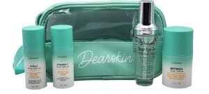 Dearskin Anti-Aging Skincare Gift Set with Travel Bag - A Gesture of Ageless Love with Hyaluronic Acid Serum Vitamin C Eye Gel and Retinol Cream