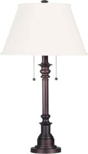 Kenroy Home 30437BRZ Spyglass Table Lamp with Bronze Finish, Classic Style, 30.5" Height, 17" Width, 17" Depth