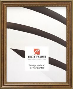 Craig Frames 314BR, Ornate Bronze Picture Frame, 8 x 10 Inch