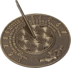 Whitehall 00777 Claddagh Sundial in French Bronze