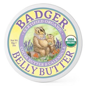 Badger - Belly Butter, Cocoa Butter & Calendula, Certified Organic Belly Butter