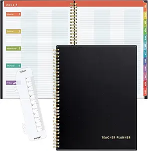 SUNEE Teacher Planner 2024-2025 Academic Year, Lite Lesson Planner Book 8.5"x11" Daily Weekly and Monthly Organizers