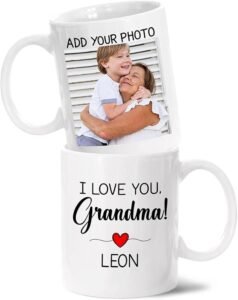 Personalized Grandma Mug, I Love You Grandma Mug For Grandma, Custom Photo Mug For Grandma