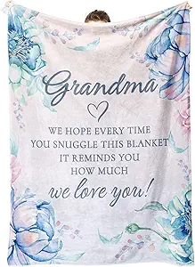 Afterprints Grandma Gifts for Christmas, Grandma Blanket