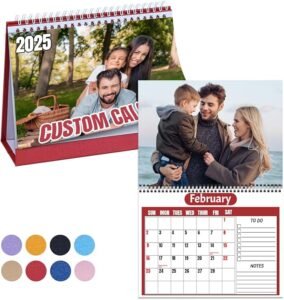 Custom Photo Desk Calendar 2025 for Home & Office Personalized Monthly 13 Pictures Calendars